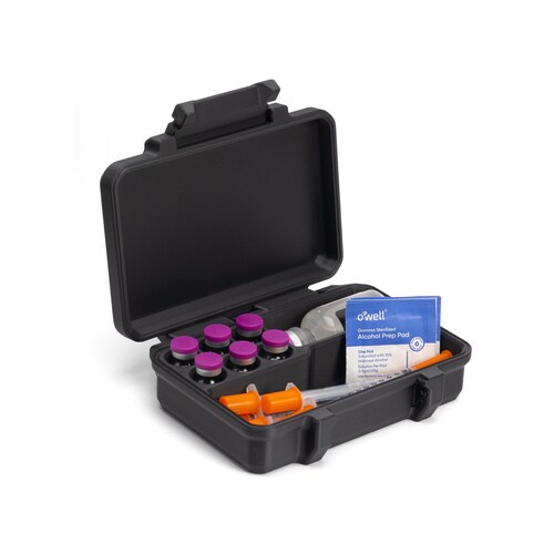 Peptide 3ml Vial Travel Case: 30ml GLP-1, Syringe, Alcohol Pad Holder