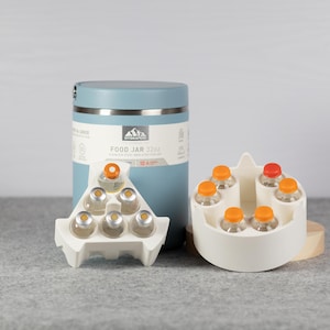 Insulin Vial Insert: 12 Vial Capacity for Hydrapeak 32oz Jar