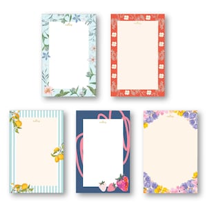 Floral Mini Notepad Set, 5-Pack (4.25x6.5)