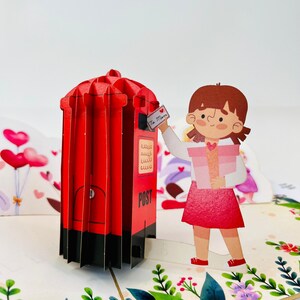 Tarjeta WOWPOP con notita de amor, tarjeta 3D desplegable para cumpleaños, aniversarios, felicitaciones, para el día a día, el Día del Padre, San Valentín, amor, 15 x 20 cm