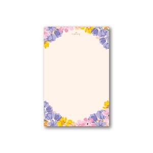 MINI MOVES NOTEPAD, 70 arkuszy, 4,25 x 6,5 cala, bloczki z kwiatowymi notatkami, kwiatowy notatnik, kwiatowy notatnik, pomysł na prezent, prezent dla niej, artykuły biurowe