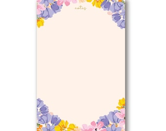 Bloc de notas floral, lista de tareas diarias, papelería (4,25 x 6,5 pulgadas)