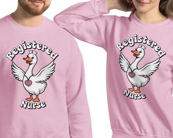 Registered Silly Goose Sweatshirt, RN Shirt, Funny Nurse Gift, Nurse Shirt, Gag Gift, Silly Goose University, Trendy Embroidered Shirt