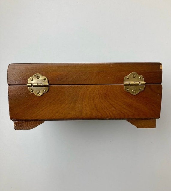 Vintage Wood Carved Jewelry Box - image 4