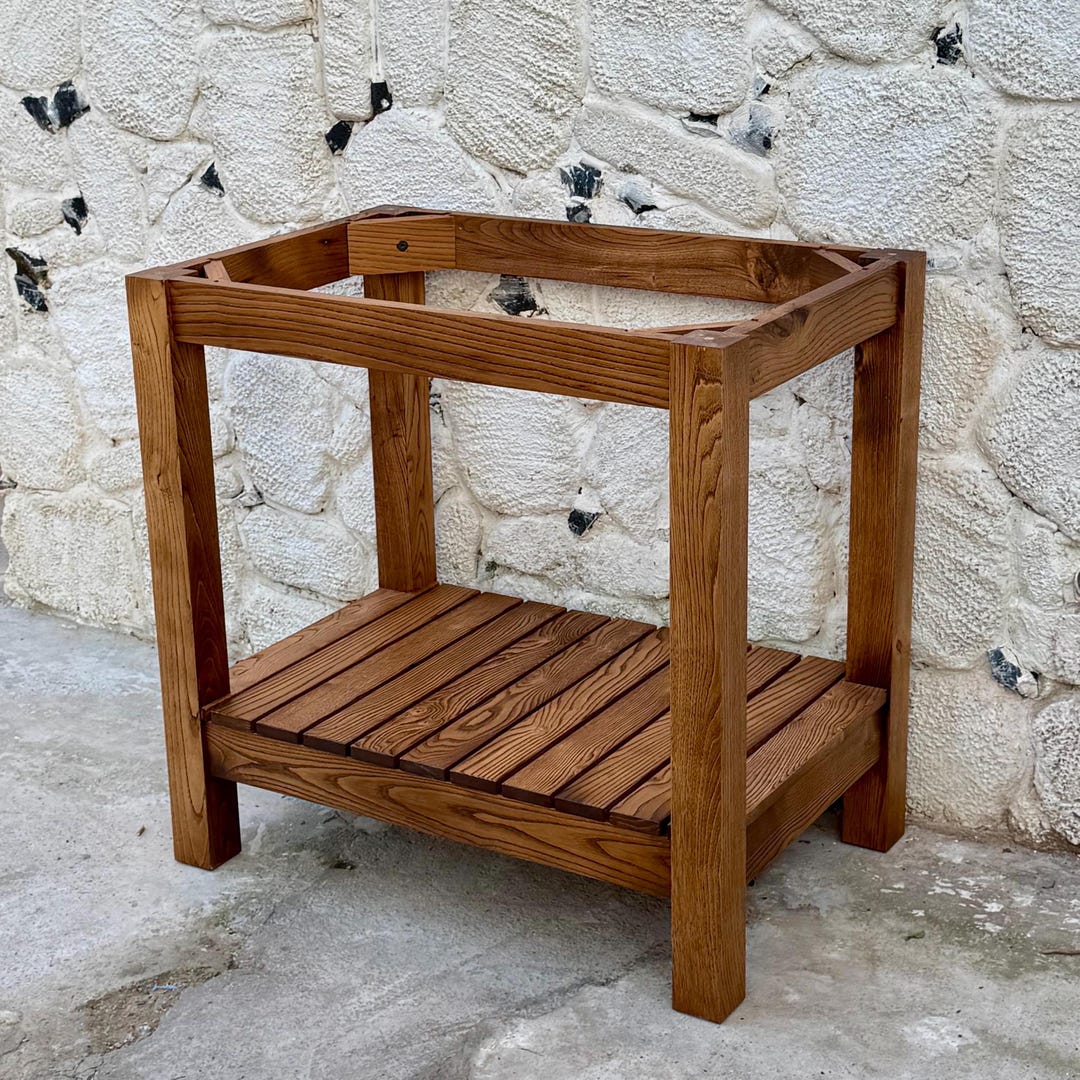 Farmhouse Rustic Bathroom Vanity Without Top, Custom 36 Bathroom Vanity ...