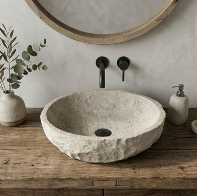 Reclaimed Oak Barnwood Bathroom Vanity – Handcrafted Rustic Farmhouse Vanity Cabinet image 12