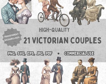 Victorian Couples Clipart, 21 (png, svg, eps, jpg, pdf) Images (Commercial Use)