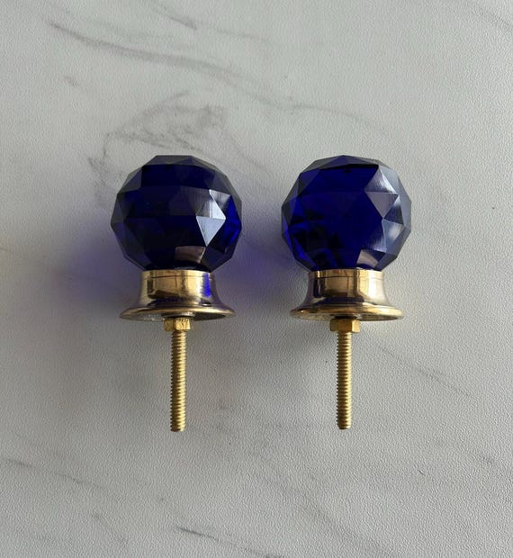 blue expensive dress Light Blue Daisy Flower Glass Kitchen Cabinet Knob