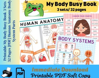 Body Parts Matching Game, Printable Parts Of The Body, Toddler Busy Book Pages, Learning Binder, Montessori Homeschool Preschool Resources