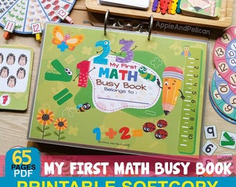 Mathematics Busy Book Toddler Busy Binder Preschool Math Activities Home School Math Learning Binder Kindergarten Kids Budget Worksheet