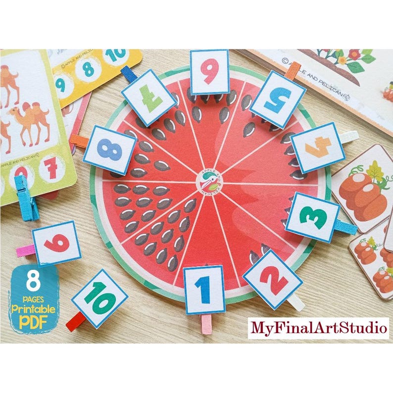 Number 1 to 10 Count & Match, Montessori Toddler Math Activity ...