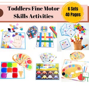 Toddlers Fine Motor Skill Activities Learning & Writing, Motor Skill Kits, Printable Teacher Resources Fine Motor Skills Game, Kid Activity