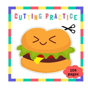 Cutting Practice 104 pages, Fine Motor Skills Kids Activities, Preschool, Kindergarten Montessori, Life Skill For Kids, Teacher Resources