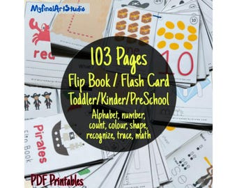 Number Counting Activity Flashcards, Toddler Number Trace Worksheet, Number Counting Activity Flashcards, Montessori Counting Activity
