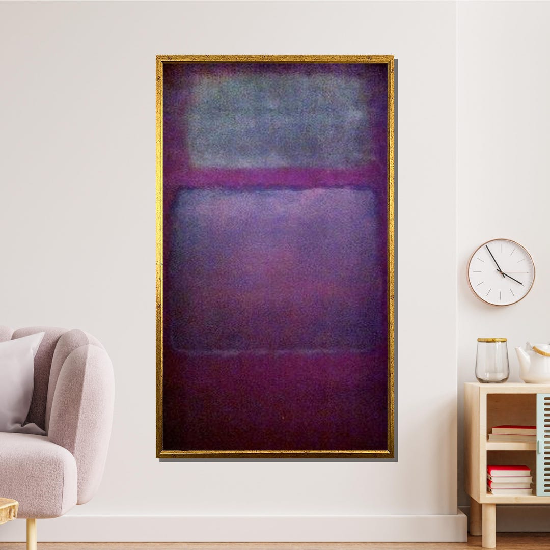 Colorblock Mark Rothko Mark Rothko Inspired Color Block Canvas, Abstract Purple and Red Wall ...