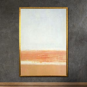 Rothko Inspired Minimalist Canvas, Abstract Earth Tone Painting, Soft Neutral Color Field Art, Contemporary Abstract Wall Art
