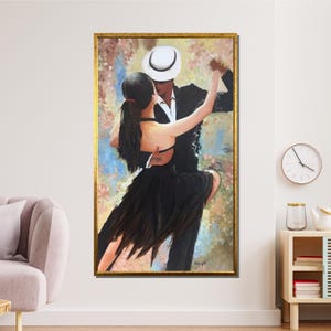 Tango Dance Canvas: Romantic Latin Couple Wall Art