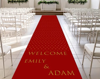 Custom Personalized Aisle Runner Rug, Wedding Aisle Runner Rug, Wedding Runners, Aisle Decors, Floor Runner For Wedding, Ceremony Decor