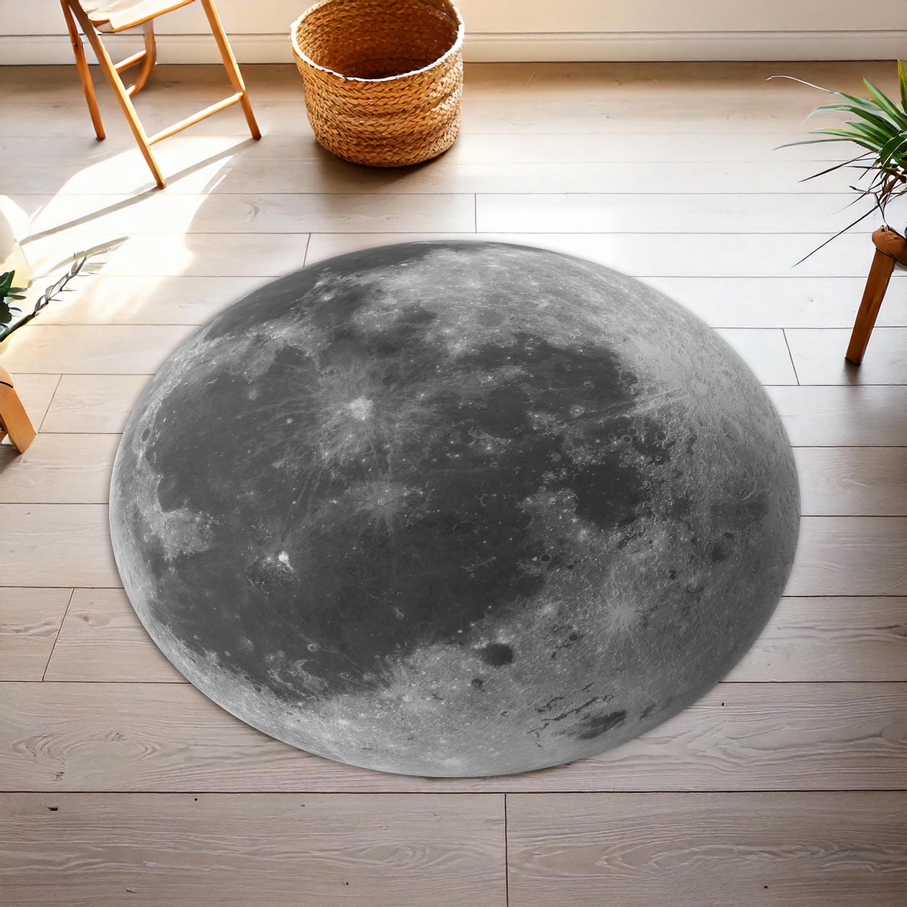 Moon Pattern Rug Moons Surface Rug, Moons Crater, Moon Pattern Rug, Moon Round Rug ...