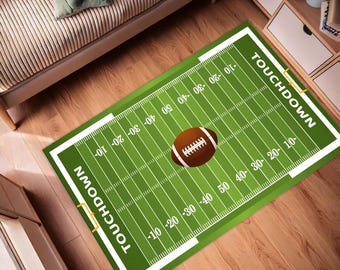 Personalized American Football Field Printed Rug, American Football Rug, Gift For American Football Lovers Gift