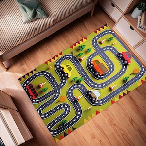 City Road Kids Play Rug, Rug For Kids Room, Playground Rug, Nursery Rug, Nursery Decor,