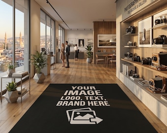 Personalized Photo Rug Custom Logo Carpet Your Own Brand Rug Custom Image Floor Mat Business Office Decor Rug