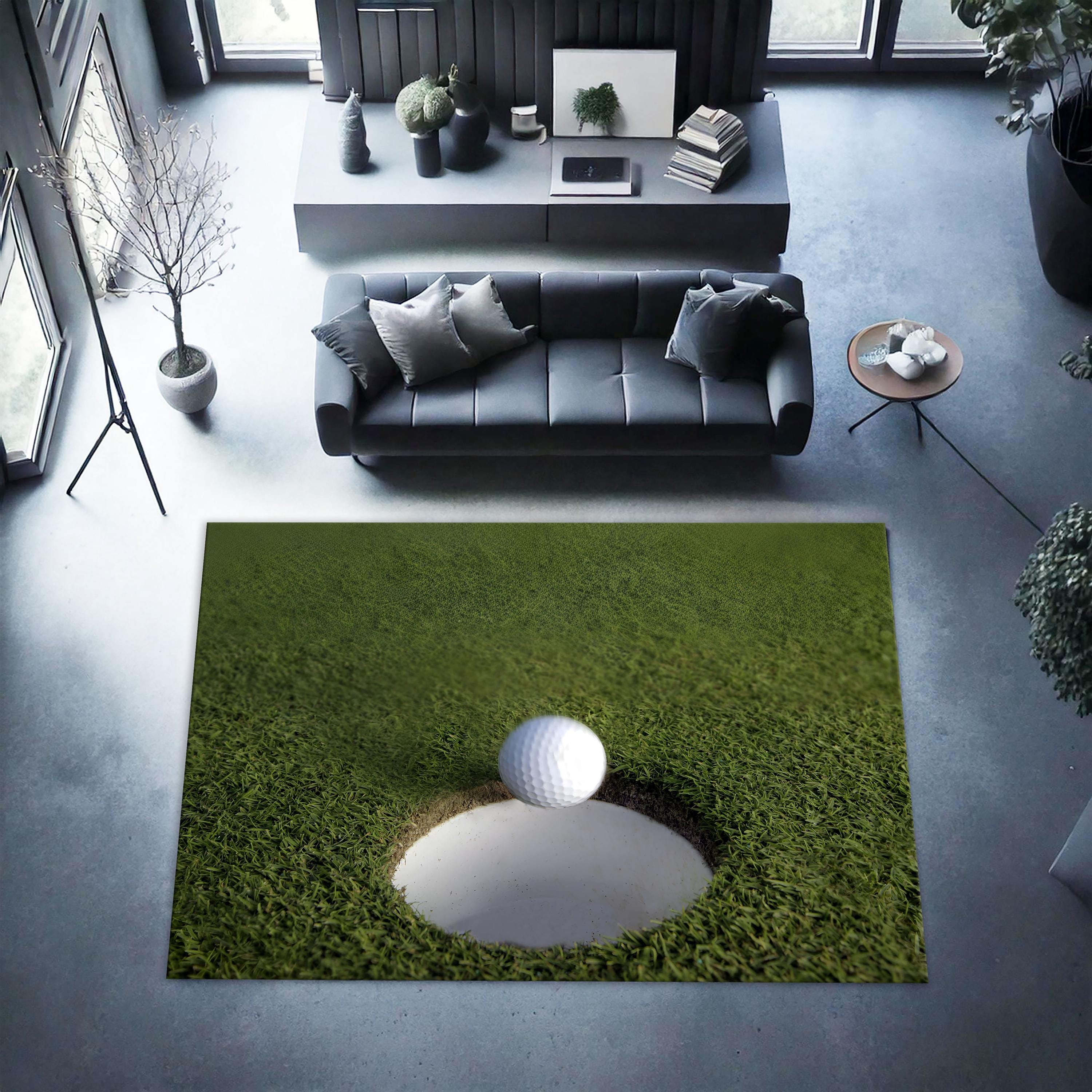Golf Ramp Rug Golf Rug, Look Grass Rug, Sport Rug, Golf Theme Rug, Golf Pattern Rug ...
