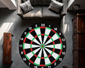Roulette Rug Dartboard Play Rug, Dart Round Rug, Classic Dartboard Rug, Dartboard ...