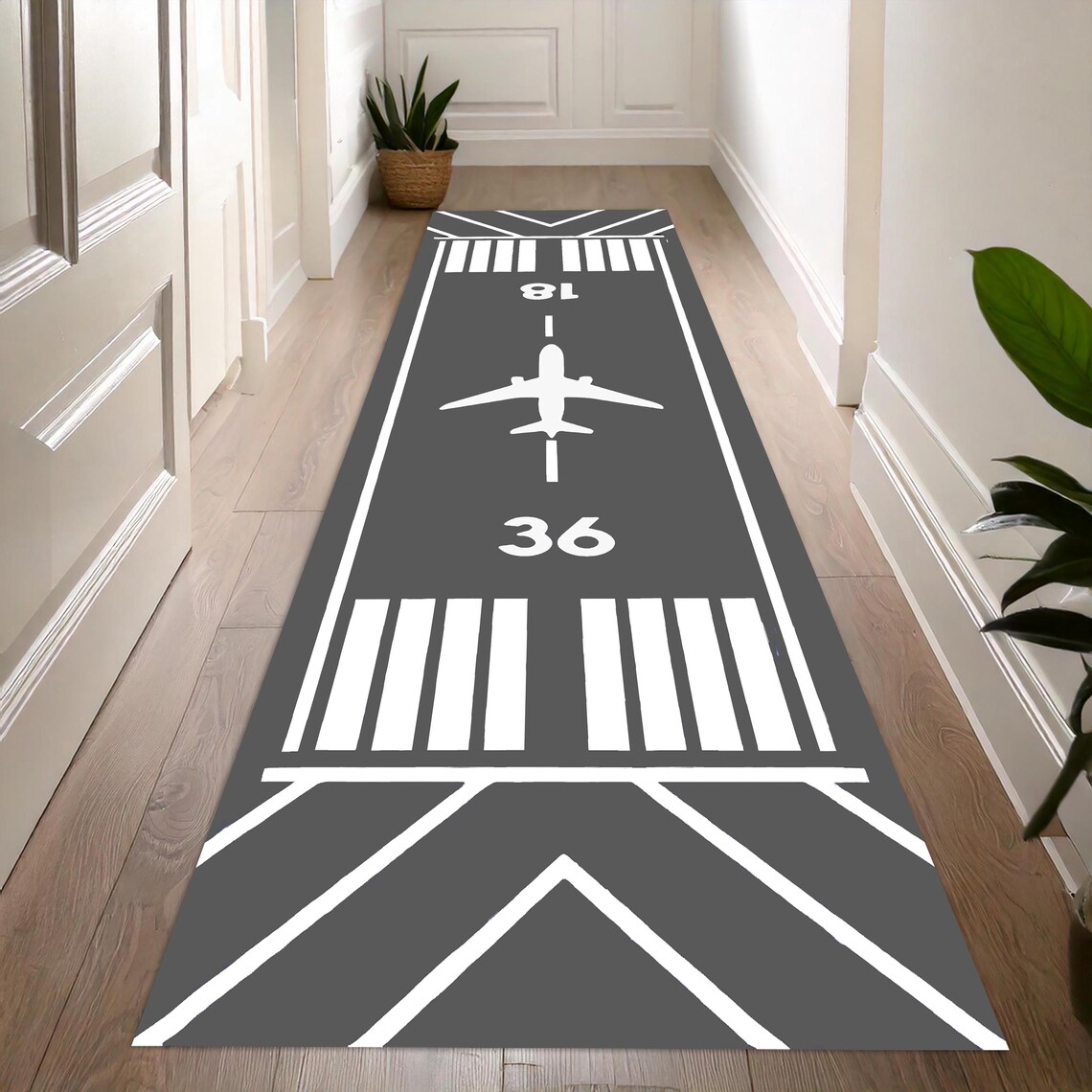 Airport Runway Runner Rug, Plane Track Rug, Aircraft Rug, Aviation Rug ...
