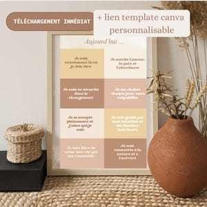Positive Affirmations Poster - Inspirational Quote for Well-being and Self-Confidence - Decorate Your Meditation Space
