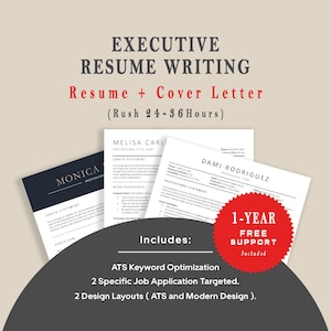 Executive Resume Writing Service for Experienced Managers Consultants C-suite Director Senior-Level Leadership Professional, Rush 24-36 hour