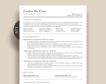 Professional Google Docs Resume Template | ATS-Friendly & Easy to Edit |  Simple Clean Resume Template |  Nurse Resume, Project Manager CV