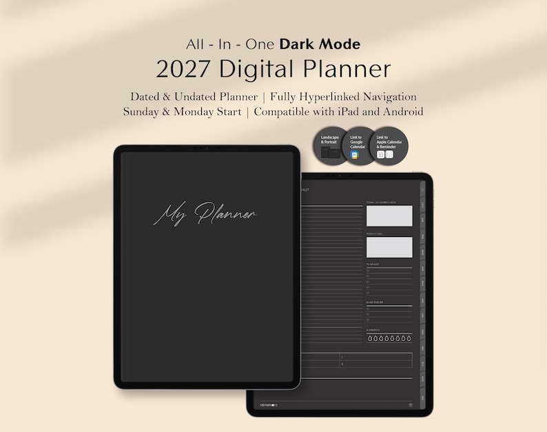 2027 DIGITAL PLANNER BUNDLE | Dated & Undated