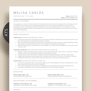 Google Docs Resume Template, Professional Resume Tempalte ATS, Word Resume Template, Pages CV Template, Executive Resume, ATS resume