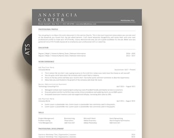 Google Docs Resume ATS Friendly, Professional Resume Template Word Pages, Simple Clean Minimalist CV Template, Executive resume Easy to Edit