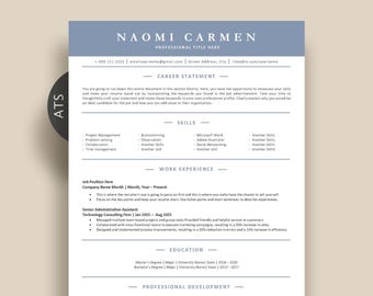 ATS Resume Template: Modern CV Design for Google Docs, Word, Pages