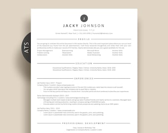 Clean Resume Template ATS: Minimalist CV Design for Executive Professional (Google Docs, Word, Pages)