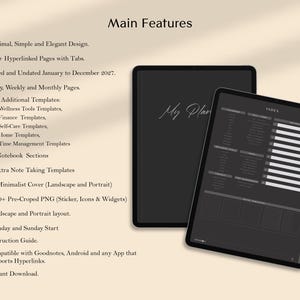 Minimalist Daily Weekly Monthly Organizer for GoodNotes & Notability