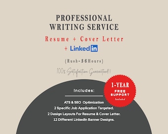 Rush Resume Writing Service 36-Hour: ATS Resume, Cover Letter & LinkedIn Profile Writer