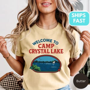 Camp Crystal Lake Shirt, Friday the 13th, Comfort Colors® Camp Counselor Tee, 80s Graphic Shirt, 80s Horror, Slasher Film, Horror Movie Tee