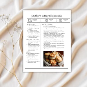 Simple Recipe Card Template Editable & Printable Canva Template – A4 and US Letter Sizes, Instant Download Personalized Recipe Card