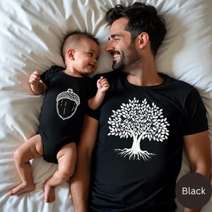 Acorn Oak Tree Matching Shirts for Dad & Baby, Father&#39;s Day Matching Set, Father Son Daughter Shirts Gift, New Dad, Mothers Day Gift