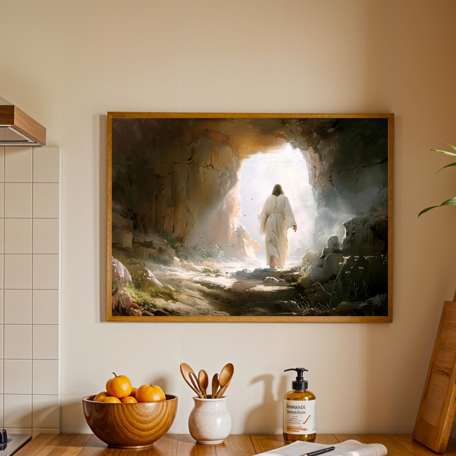 Jesus Christ Resurrected Easter Painting Christian Wall Art (horizontal ...