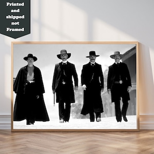 Tombstone Poster Print Wall Art, Western 90s Movie Posters, Film Fans