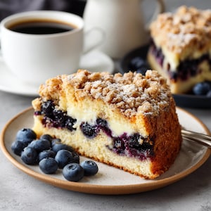 Best Recipe for Blueberry Cream Cheese Coffee Cake, Moms Family Recipes, Downloadable Printable PDF, Step-By-Step Baking Instructions