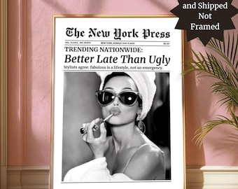Stampa di rossetto di Audrey Hepburn: meglio tardi che brutta arte sui giornali