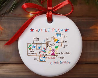 Home Alone Battle Map Christmas Ornament, 90s Xmas Movie, Holiday Favors For Guests,