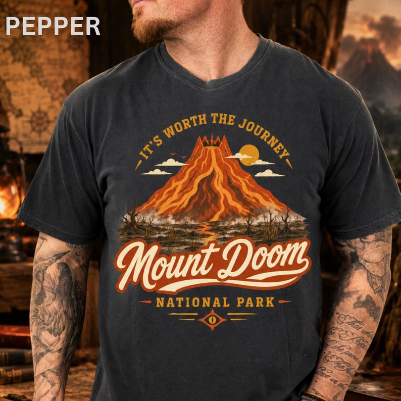 Funny LOTR Shirt, Mount Doom National Park, Comfort Colors Unisex ...