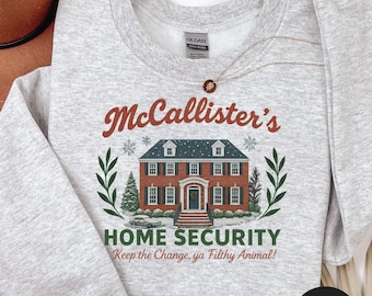 McCallister Home Security Sweatshirt, Christmas Movie Sweater, Home Alone Shirt