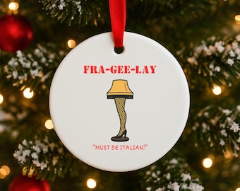 Christmas Story Leg Lamp Ornament, Classic Xmas Movie, Holiday Favors For Guests,